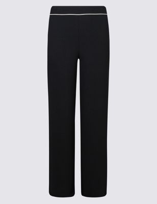 PLUS Piped Palazzo Wide Leg Trousers